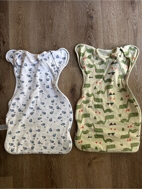 Knirose Baby / Infant Sleep Sacks Set — Blue Whale & Green Dino 95 % Cotton